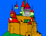 Desenho Castelo medieval pintado por aryane