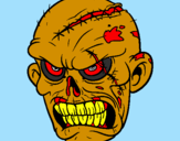 Desenho Zombie pintado por cavera maiara