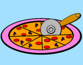 Desenho Pizza pintado por paolla
