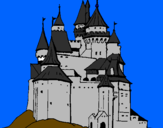 Desenho Castelo medieval pintado por patrick