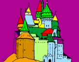 Desenho Castelo medieval pintado por henrique