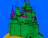 Desenho Castelo medieval pintado por kaua