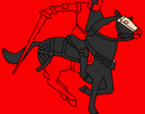 Desenho Cavaleiro a cavalo IV pintado por arthur  dias  arthur   