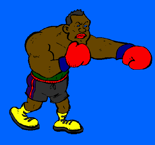 Desenho Boxeador pintado por kaleo vt54