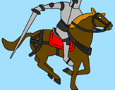 Desenho Cavaleiro a cavalo IV pintado por MATHEUS L NOGUEIRA