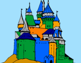 Desenho Castelo medieval pintado por ciane