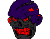 Desenho Zombie pintado por malandro