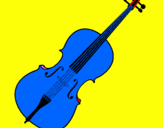 Desenho Violino pintado por Kaique Parreiras