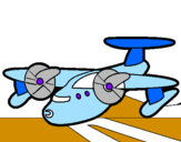 Desenho Avião com pás pintado por eduardo
