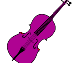Desenho Violino pintado por deborah