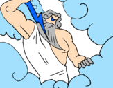 Desenho Zeus pintado por alex
