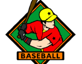 Desenho Logo de basebol pintado por lucas