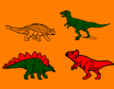 Desenho Dinossauros de terra pintado por kawã Augusto