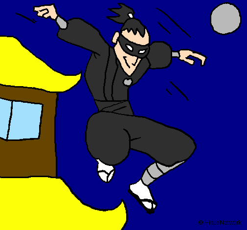 Desenho Ninja II pintado por brafff