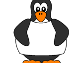 Desenho Pinguim pintado por iara