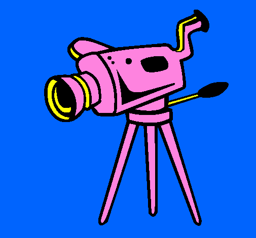 Desenho Câmera de cinema pintado por eu