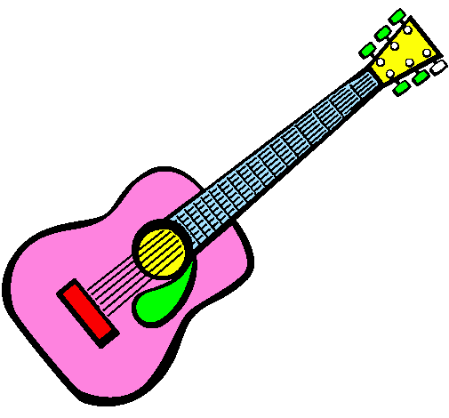 Desenho Guitarra espanhola II pintado por lara