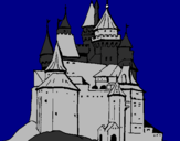 Desenho Castelo medieval pintado por mayla