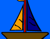Desenho Barco veleiro pintado por SAMUEL