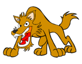 Desenho Lobo pintado por renata
