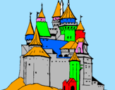Desenho Castelo medieval pintado por Diego galvanini