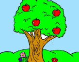 Desenho Macieira  pintado por anaclara