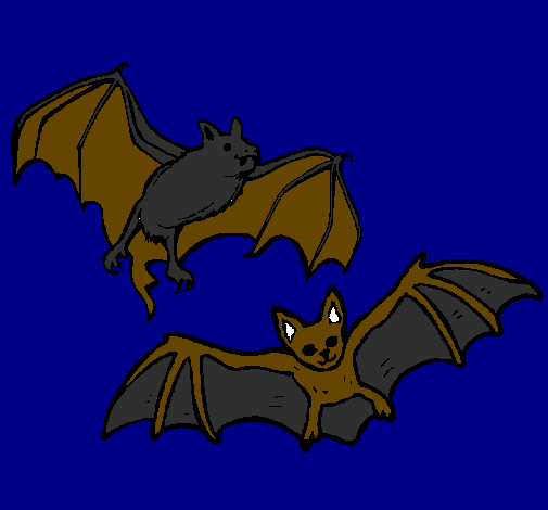 Desenho Um par de morcegos pintado por Brenda S.T.O