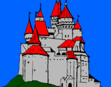 Desenho Castelo medieval pintado por ary josé
