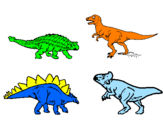 Desenho Dinossauros de terra pintado por Ítalo Kawan