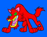 Desenho Lobo pintado por nayla