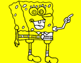 Desenho SpongeBob pintado por Isaque 