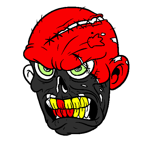 Desenho Zombie pintado por karlos malandro