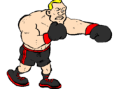 Desenho Boxeador pintado por johnny napalm 