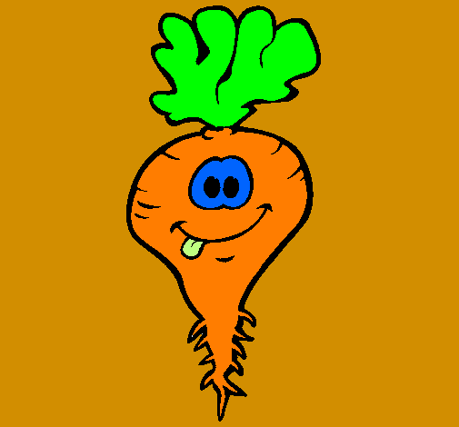 Desenho Beterraba pintado por cenoura