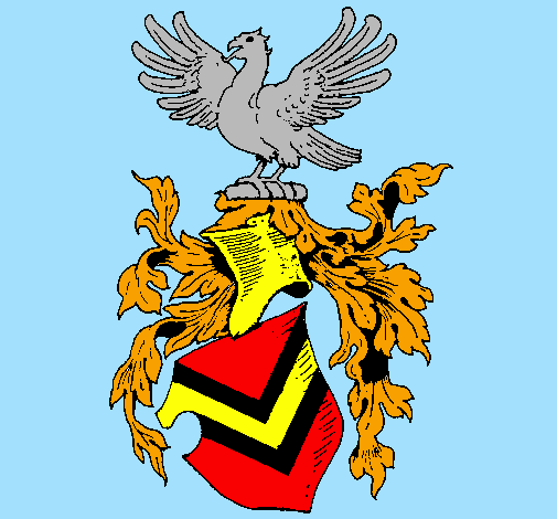 Desenho Escudo de armas e águia pintado por jean