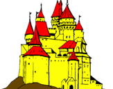 Desenho Castelo medieval pintado por luccas