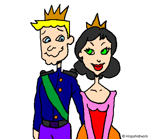Desenho Príncipe e princesa pintado por DEDEY