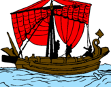 Desenho Barco romano pintado por BERNARDO