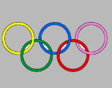 Desenho Argolas dos jogos olimpícos pintado por julia gabriela