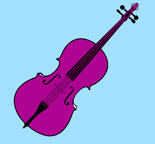 Desenho Violino pintado por Carol.s.v