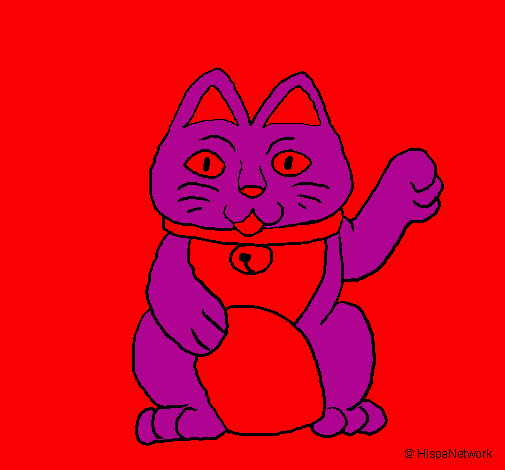 Desenho Gato da fortuna pintado por RAZOR