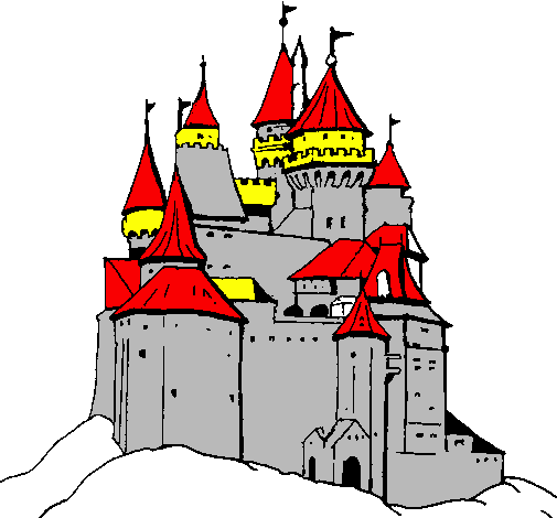Desenho Castelo medieval pintado por guilherme