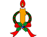 Desenho Vela de natal III pintado por eliana silveira