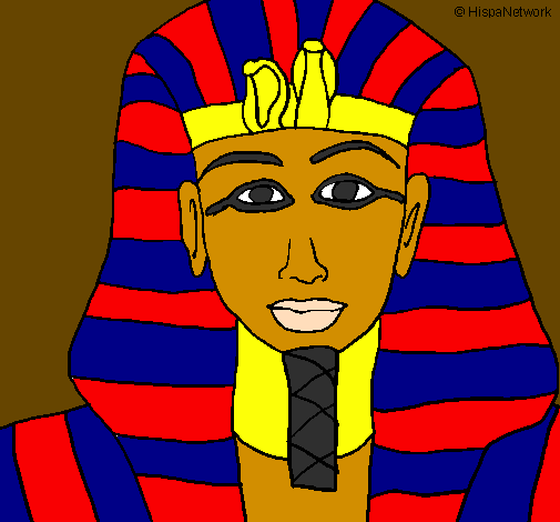 Desenho Tutankamon pintado por Ceça Santos