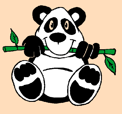 Desenho Urso panda pintado por lili´s