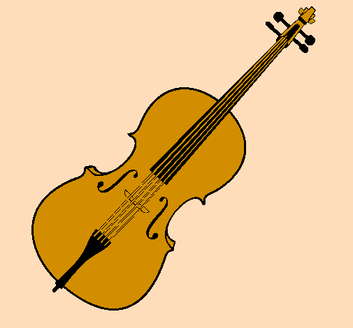 Desenho Violino pintado por BIBI.