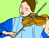 Desenho Violinista pintado por laurocapb
