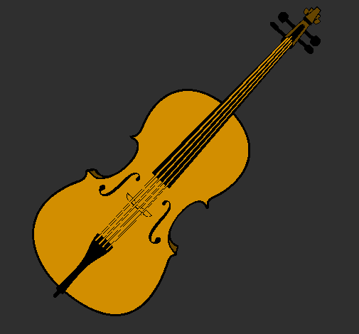Desenho Violino pintado por Gabrielle m. Lima 