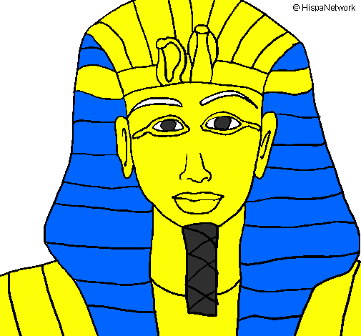 Desenho Tutankamon pintado por YURI