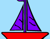 Desenho Barco veleiro pintado por raphael manghi de lima